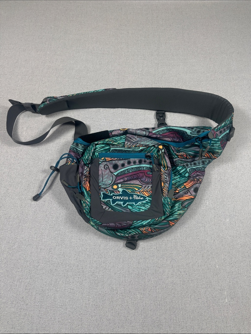 Orvis Fishewear Fly Fishing Sling Groovy Grayling Fly Fishermans Bag